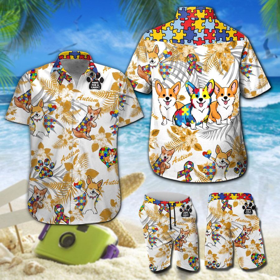 Corgi Autism Hawaii Shirt 205 Ha65977