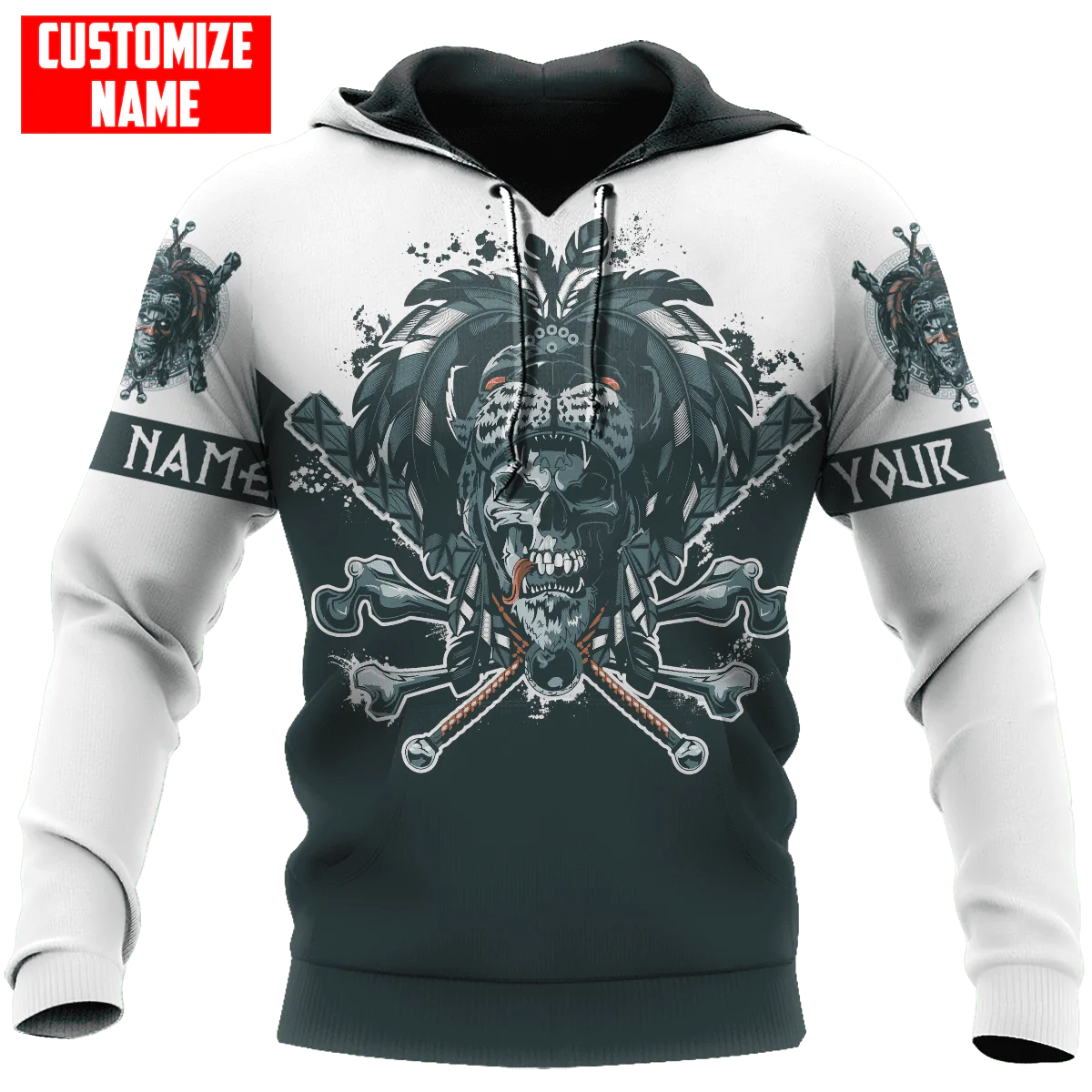 Personalized Name Jaguar Warrior Aztec Unisex Hoodie, Mexico Aztec Hoodies, Aztec Gift, Aztec Hoodie