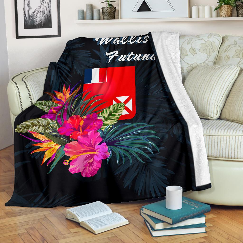 Wallis And Futuna Polynesian Premium Blanket – Tropical Flower