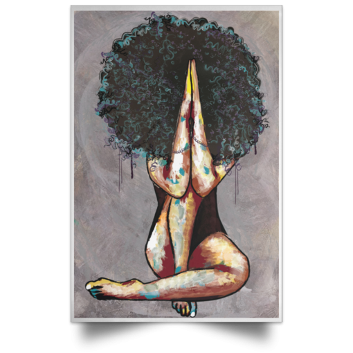 Black Girl Paying Queen Poster