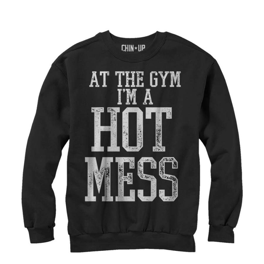 CHIN UP Women’s Hot Mess  Sweatshirt Black