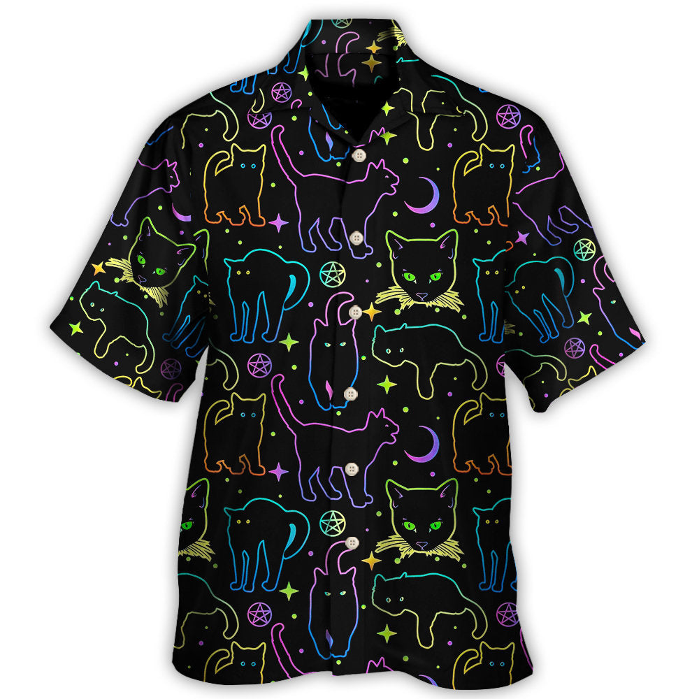 Cat Neon Colorful Playing With Kitten Magical Hawaii Shirt Ha57867