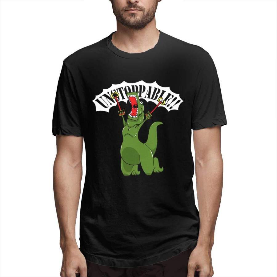 Aiguan Unstoppable T-Rex Men’s Cool Short Sleeve T-Shirt Black