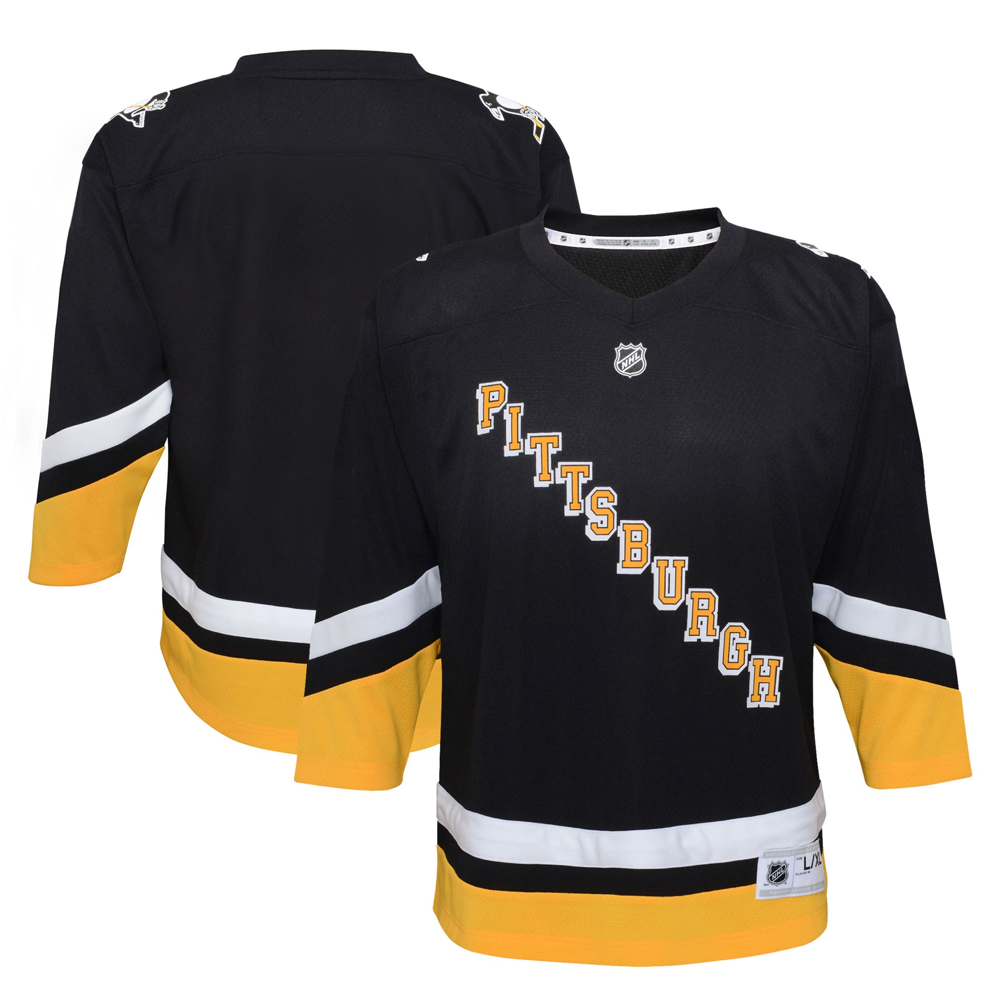 Pittsburgh Penguins Youth 2021/22 Alternate Replica Jersey – Black