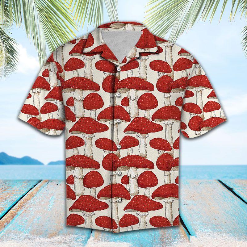 Red And White Mushrooms Hawaii Shirt Ha75275