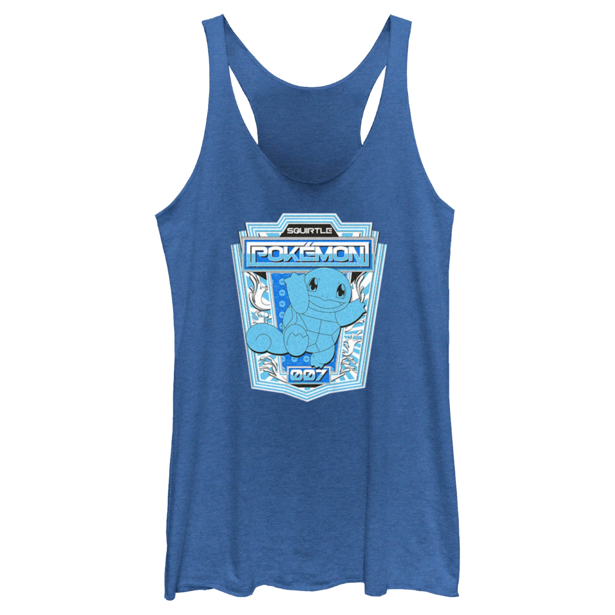 Women’S Pokemon Squirtle Metallic Badge Racerback Tank Top