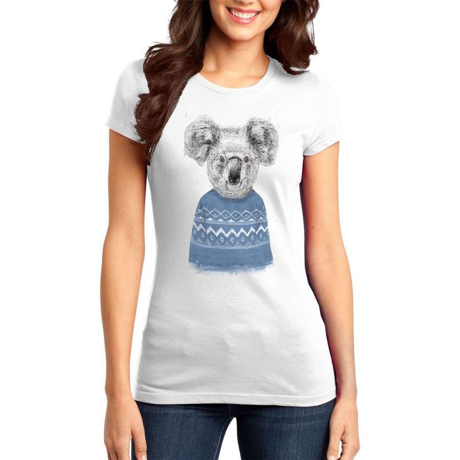 Ugly Christmas Sweater Koala – Women’s Fitted T-Shirt