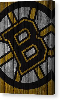 Boston Bruins Wood Fence Joe Hamilton Canvas Print