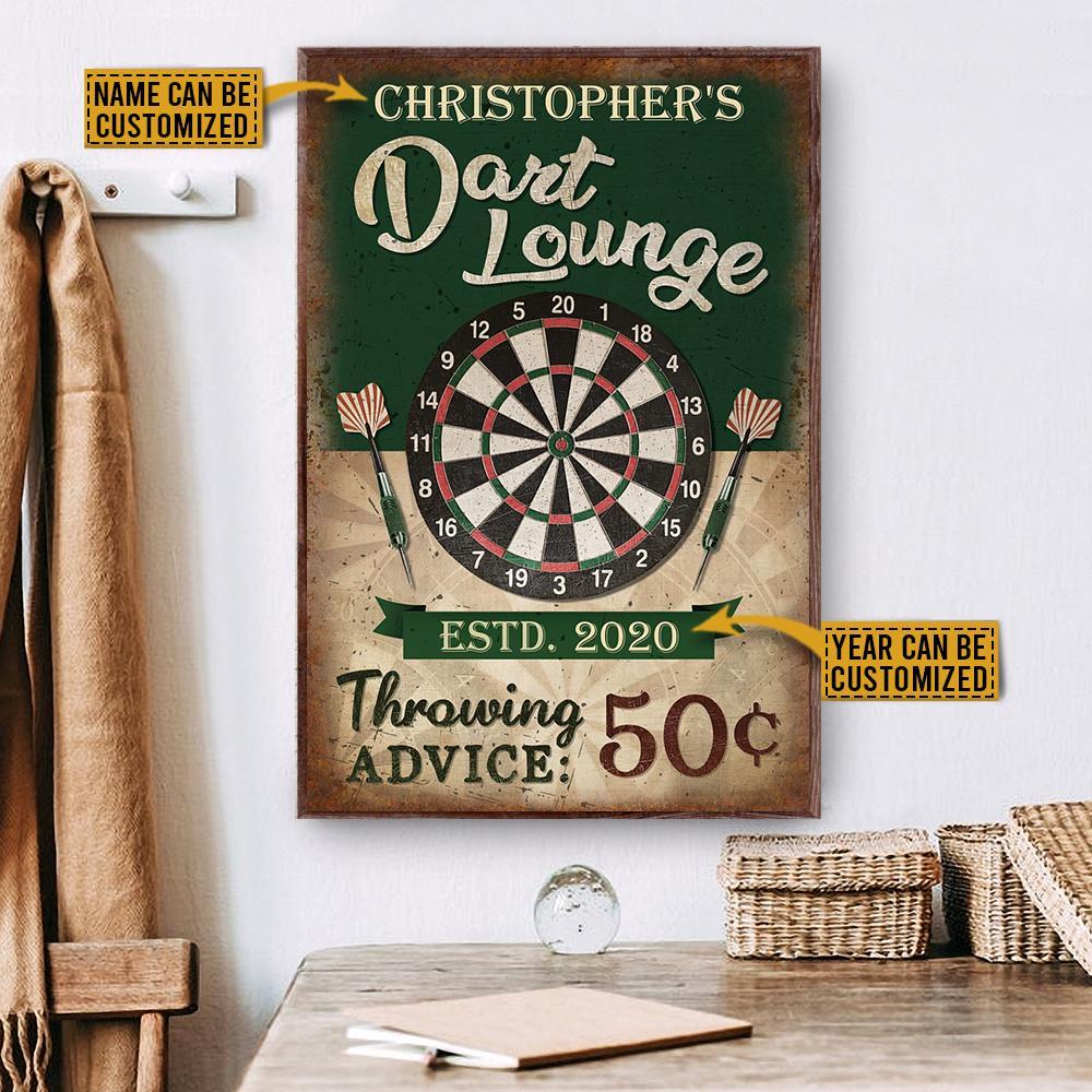 Aeticon Gifts Personalized Darts Throwing Advice Canvas Mom Dad Gift Home Decor