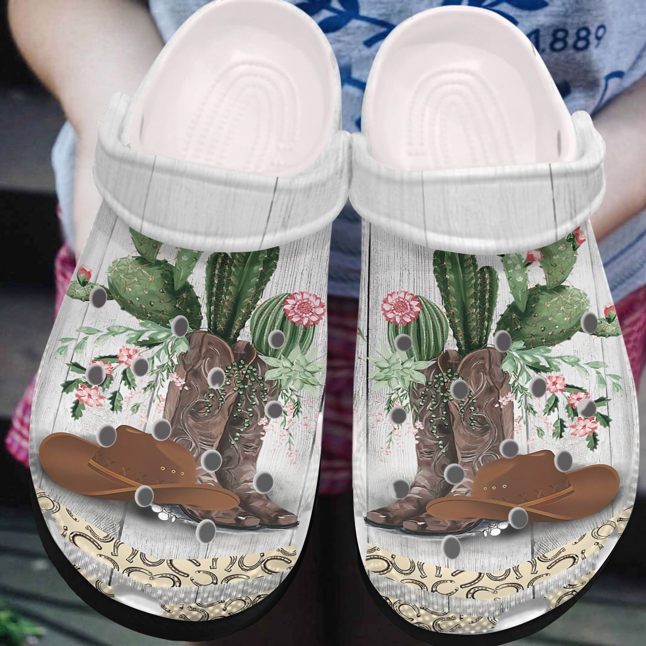 Cactus Personalized Clog, Custom Name, Text, Color, Number Fashion Style For Women, Men, Kid, Print 3D Horse Girl Cactus