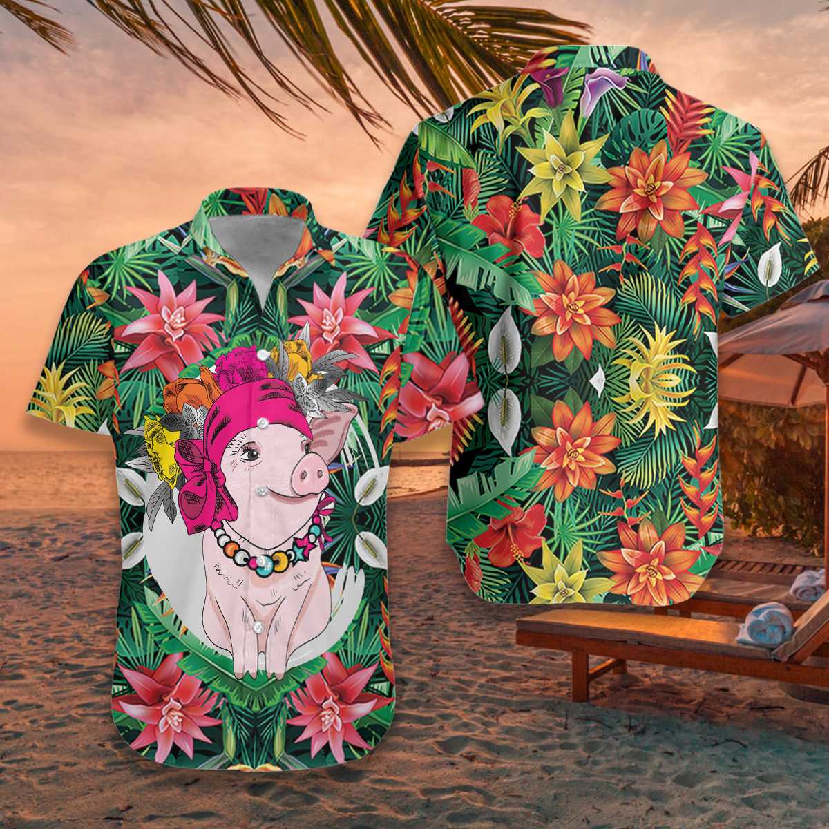 Tropical Pig Hawaii Shirt Ha38837