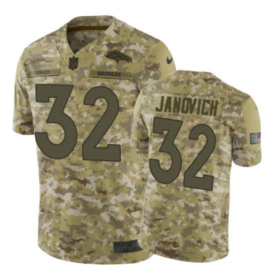 Andy Janovich Jersey NFL Camo Denver Broncos