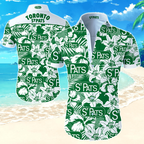 Order Toronto St Patrick Green White Hawaii Aloha Shirts Ha21955