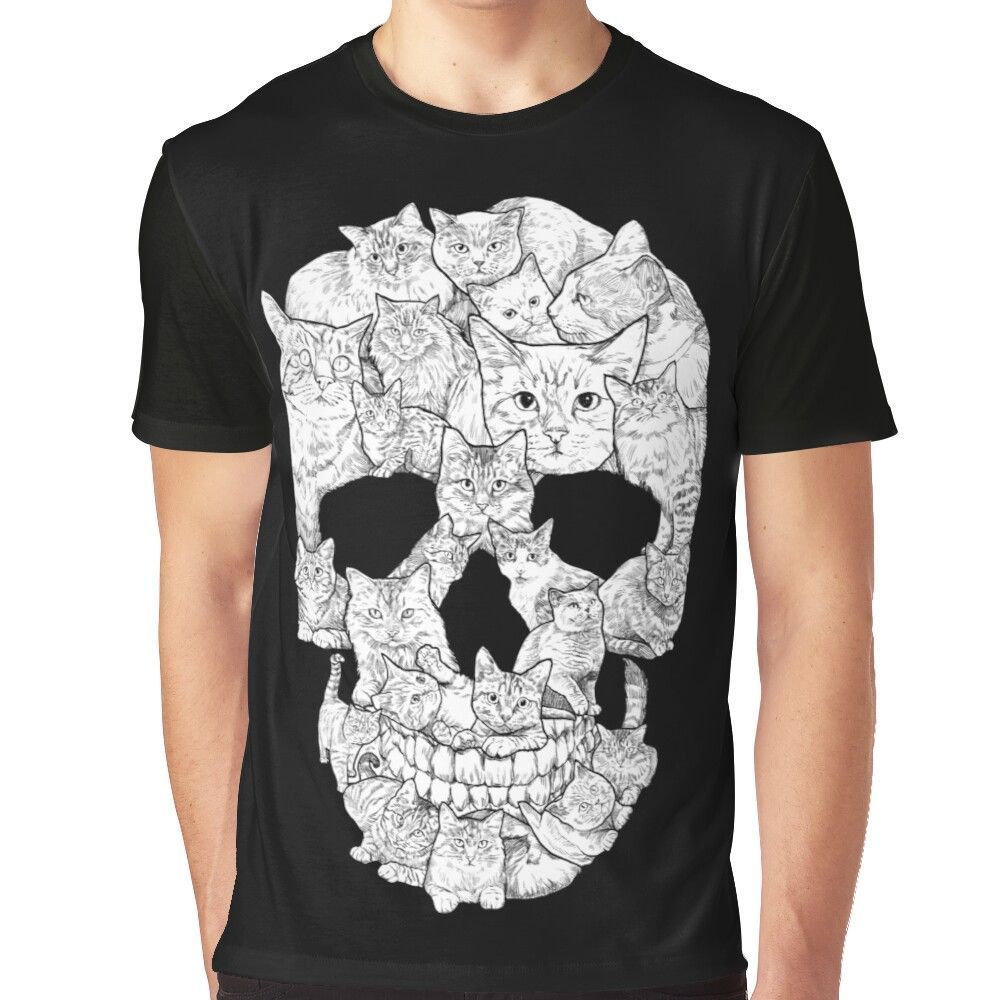 Cat Skull Graphic Shirt