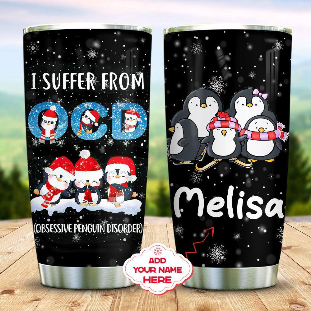 Penguin OCD Personalized KD2 MAL1310013 Stainless Steel Tumbler