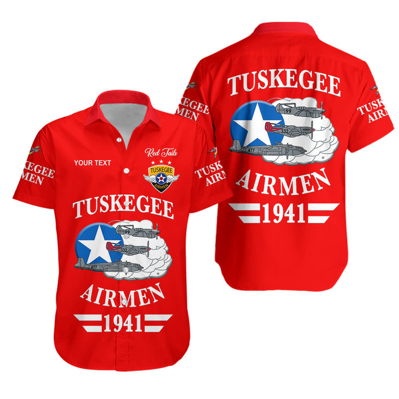 (Custom Personalised) Tuskegee Airmen Hawaiian Shirt The Red Tails Original Style – Red Lt8