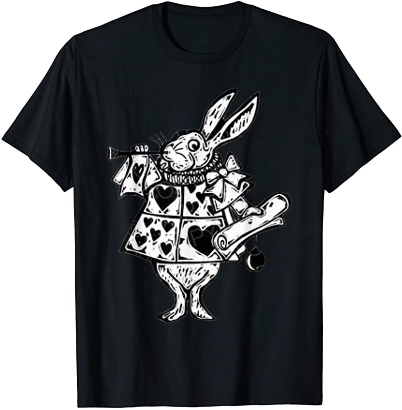 White Rabbit Alice in Wonderland Retro Vintage Gift Idea T-Shirt