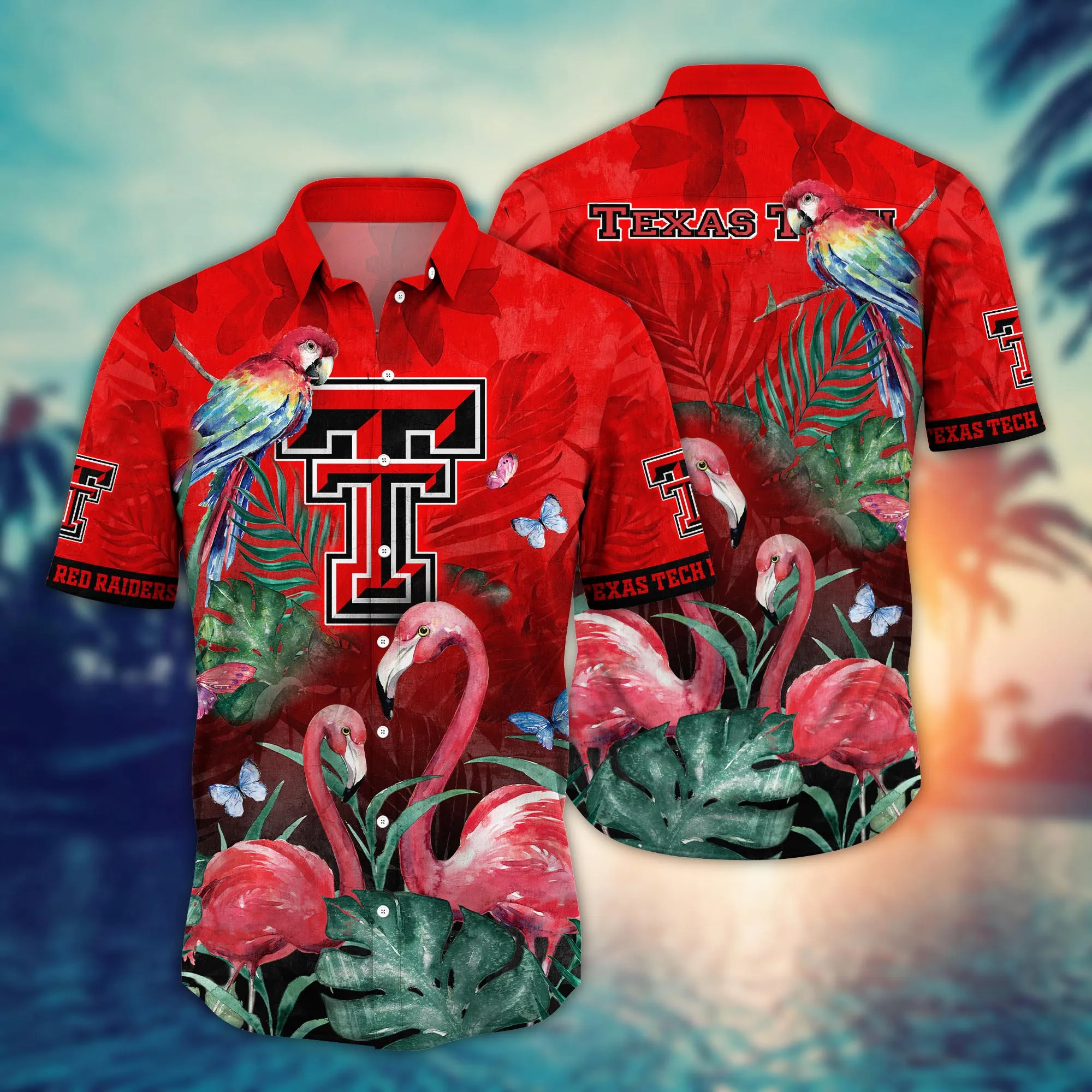 Texas Tech Red Raiders NCCA Hawaiian Shirt Lush Greenery Aloha Shirt