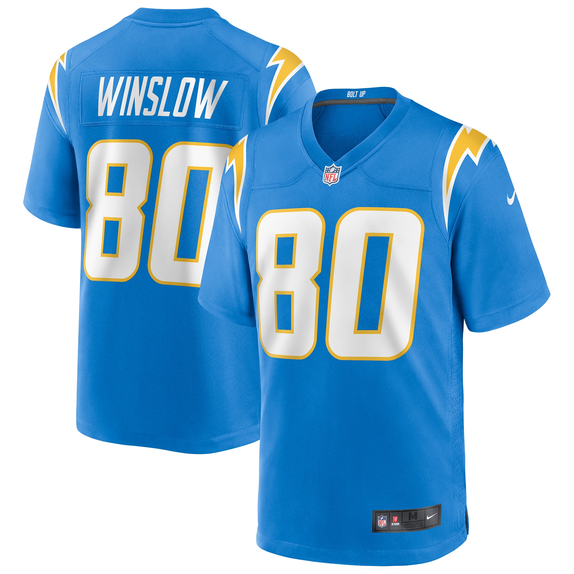 Men’s Los Angeles Chargers Kellen Winslow Powder Blue Game Retired Player Jersey