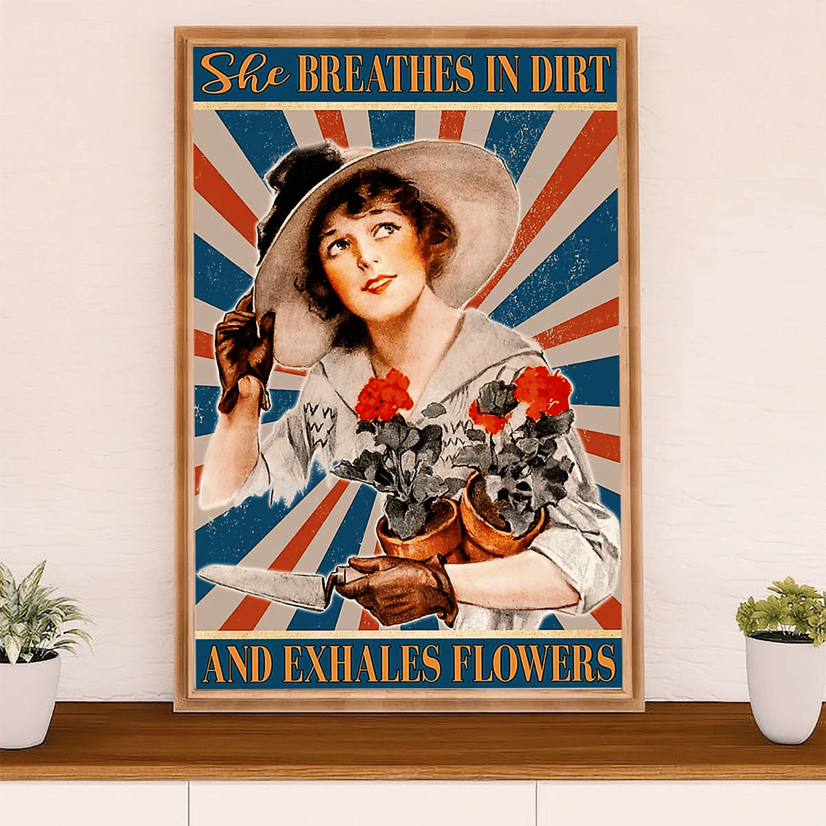 Exhales Flowers Poster Canvas – Gift For Gardener Plants Lover Evg82210