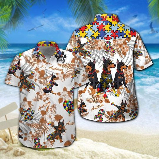 Doberman Autism Hawaii Hawaii Shirt For Men And Women Ha13192