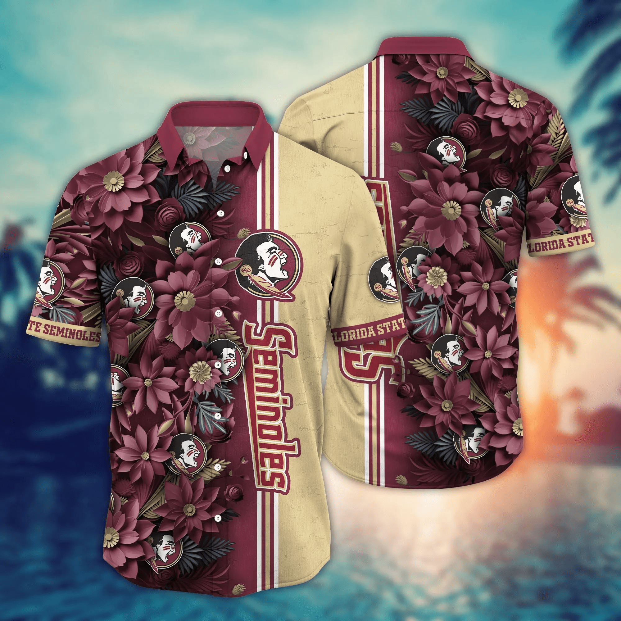 Florida State Seminoles NCCA Hawaiian Shirt Custom Beach Days Aloha Shirt