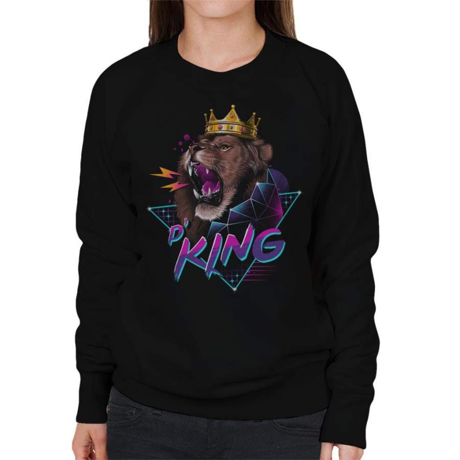 Rad King Lion Pun Women’s Sweatshirt