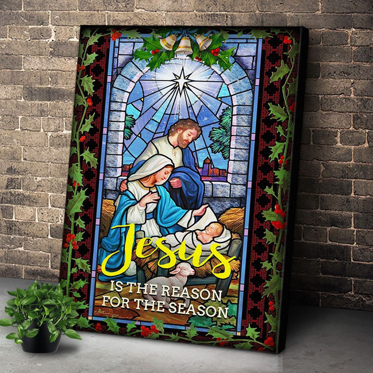 Personalized Jesus Is The Reason For The Season 2 Wall Art For Christmas Gift – Canvas Prints Poster Wall Art