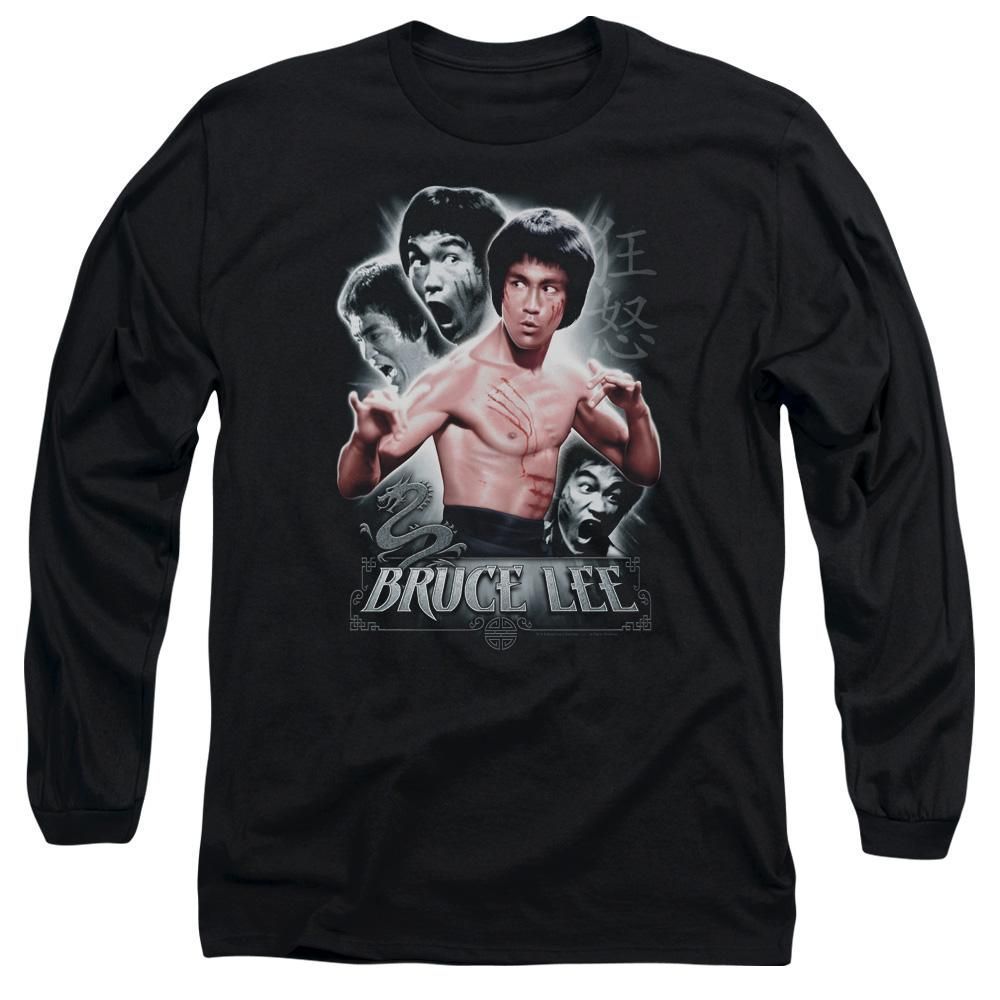 Bruce Lee Shirt Inner Fury Collage Black Shirt