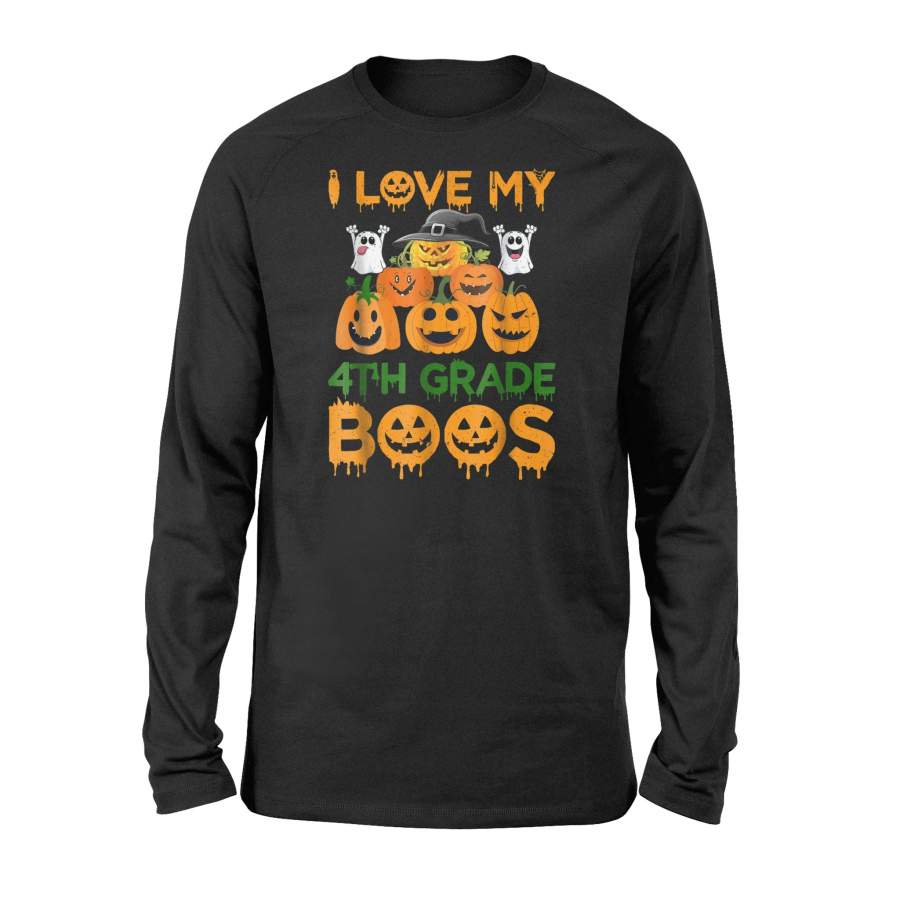 I Love My 4Th Grade Boos Halloween Costume Teacher Halloween Long Sleeve T Shirt