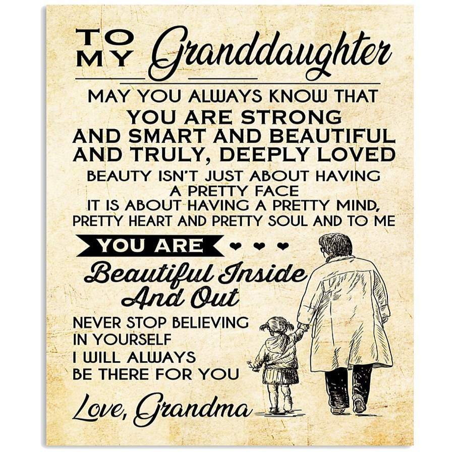 Meaningful Words From Grandma To Granddaughter Custom Design Vertical ...