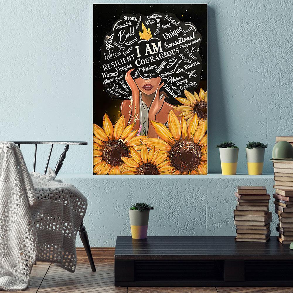 Afrocentric Custom Canvas Prints Modern Afrocentric Poster Black Queen Black Man Delightful Dorm Room Canvas