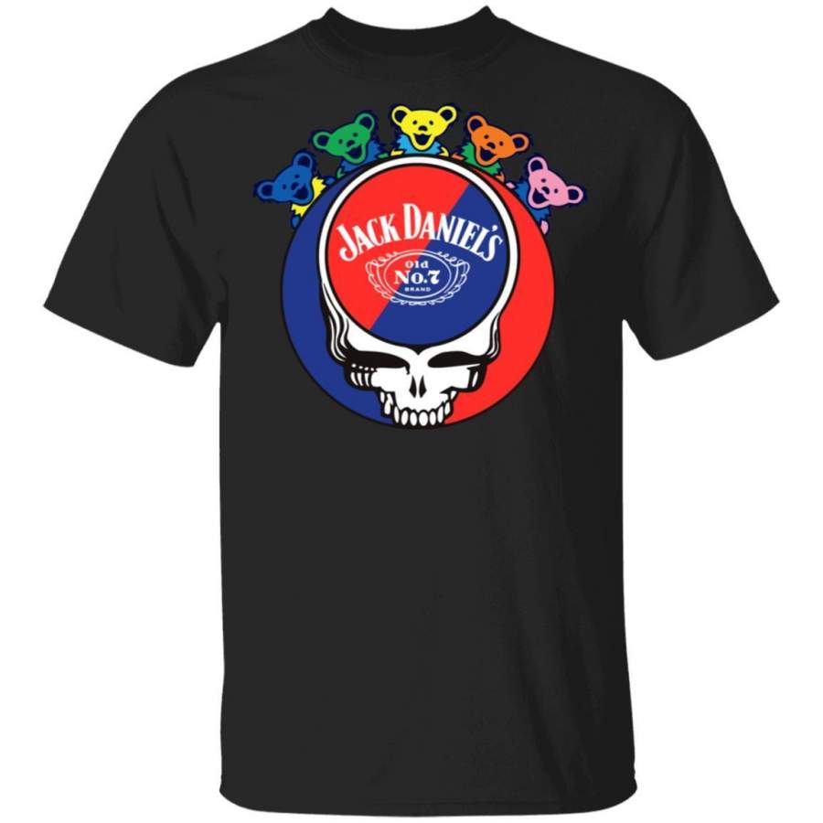 Jack Daniel’s In Grateful Dead Head T-shirt Whisky Tee PT