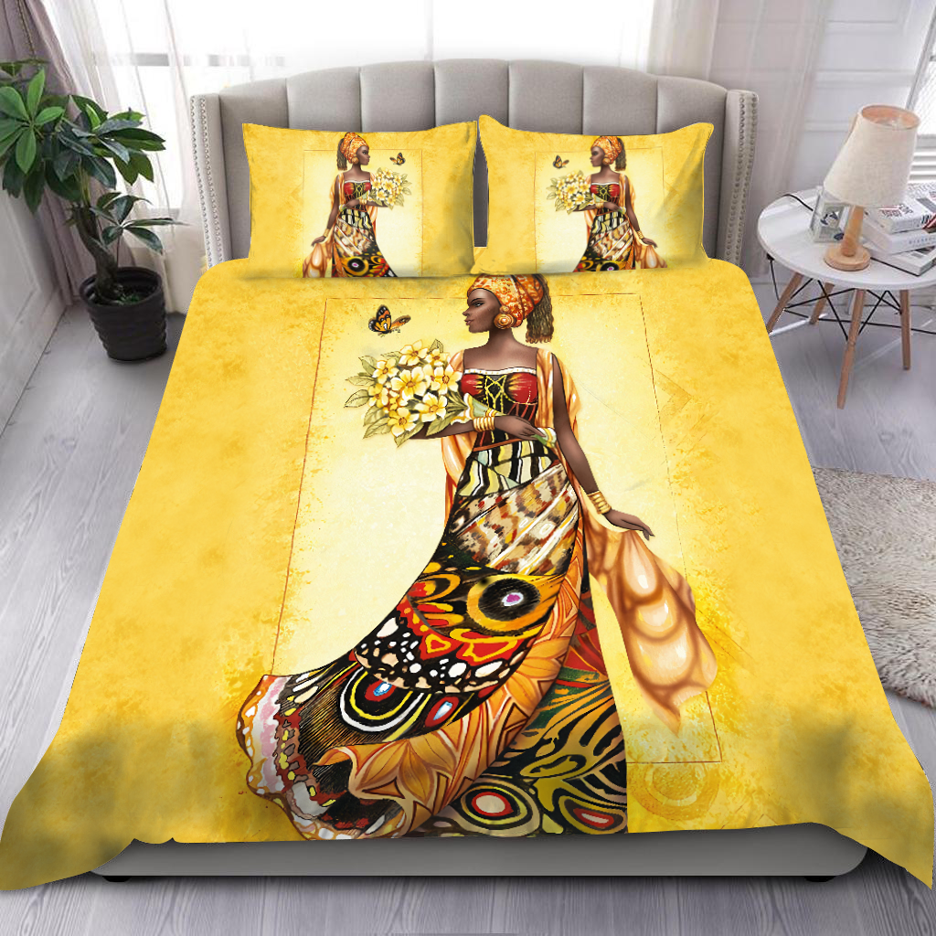 Tmarc Tee Beautiful African Girl And Flower Bedding Set-Ml