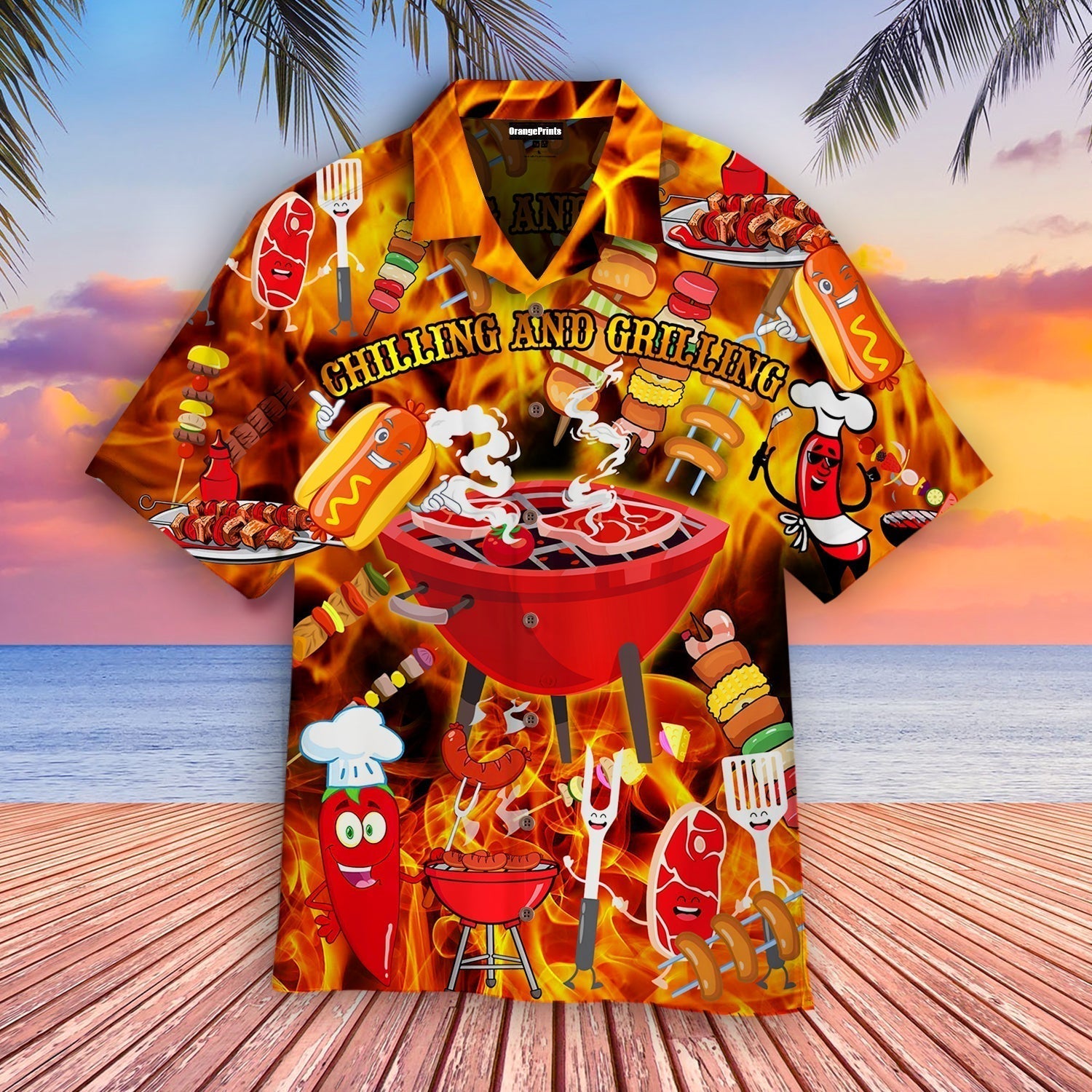 Chilling And Grilling Bbq Hawaii Aloha Hawaii Shirts For Men Women Ha59427