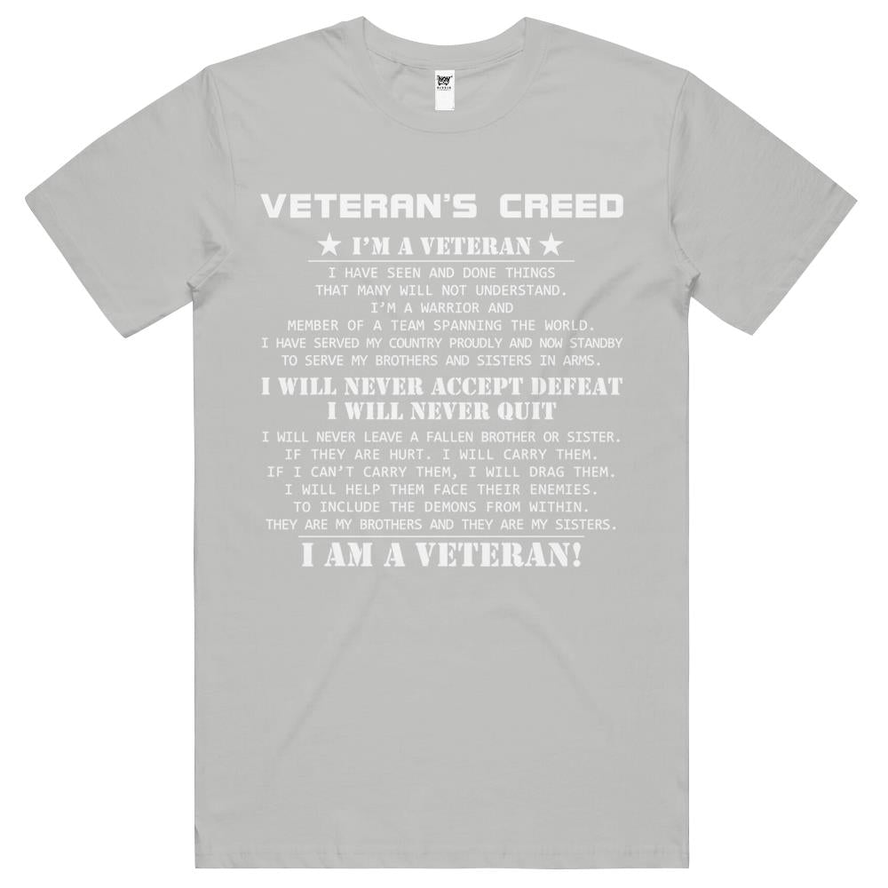 Veteran’S Creed I’M A Veteran Veterans Day Us Army Soldier T Shirts ...