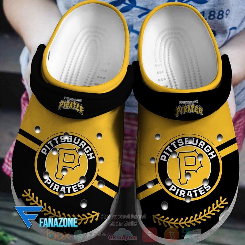 Pittsburgh Pirates Yellow-Black MLB Sport Crocss Clogs Crocband Shoes Comfortable For Men Women and Kids