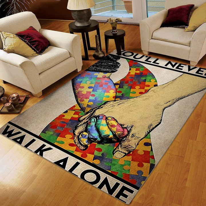 Autism Awareness Printing Floor Mat Carpet, Autism Lips Rug, Autism Mom Area Rug, Autism Printing Floor Mat Carpet, Autism Rug, Gifts For Autism