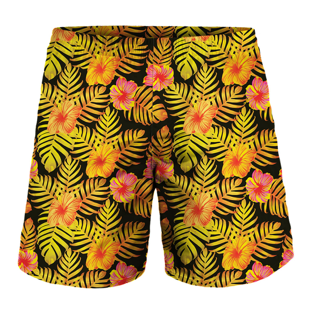 Yellow Hawaii Tropical Pattern Print Shorts Ha79217