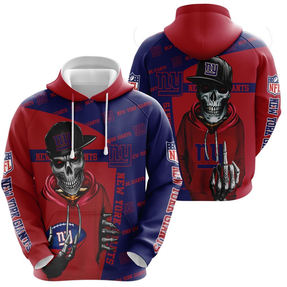 New York Giants Hiphop Skeleton Fan 3D All Over print Hoodie, T-shirt, Sweater, Jacket Jersey Hoodie