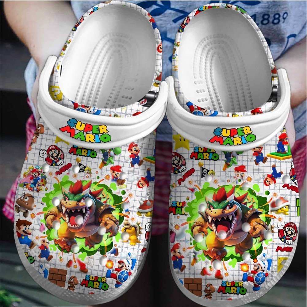 Super Mario Game Movie Crocs Crocband Clogs Shoes Comfortable For Men Women and Kids 8