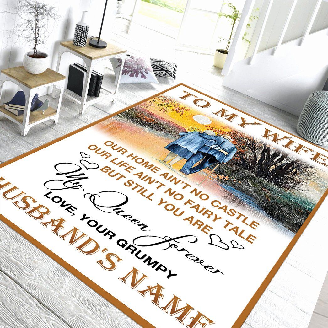 Casespring 3D Custom Name Square Carpet Happy Couple