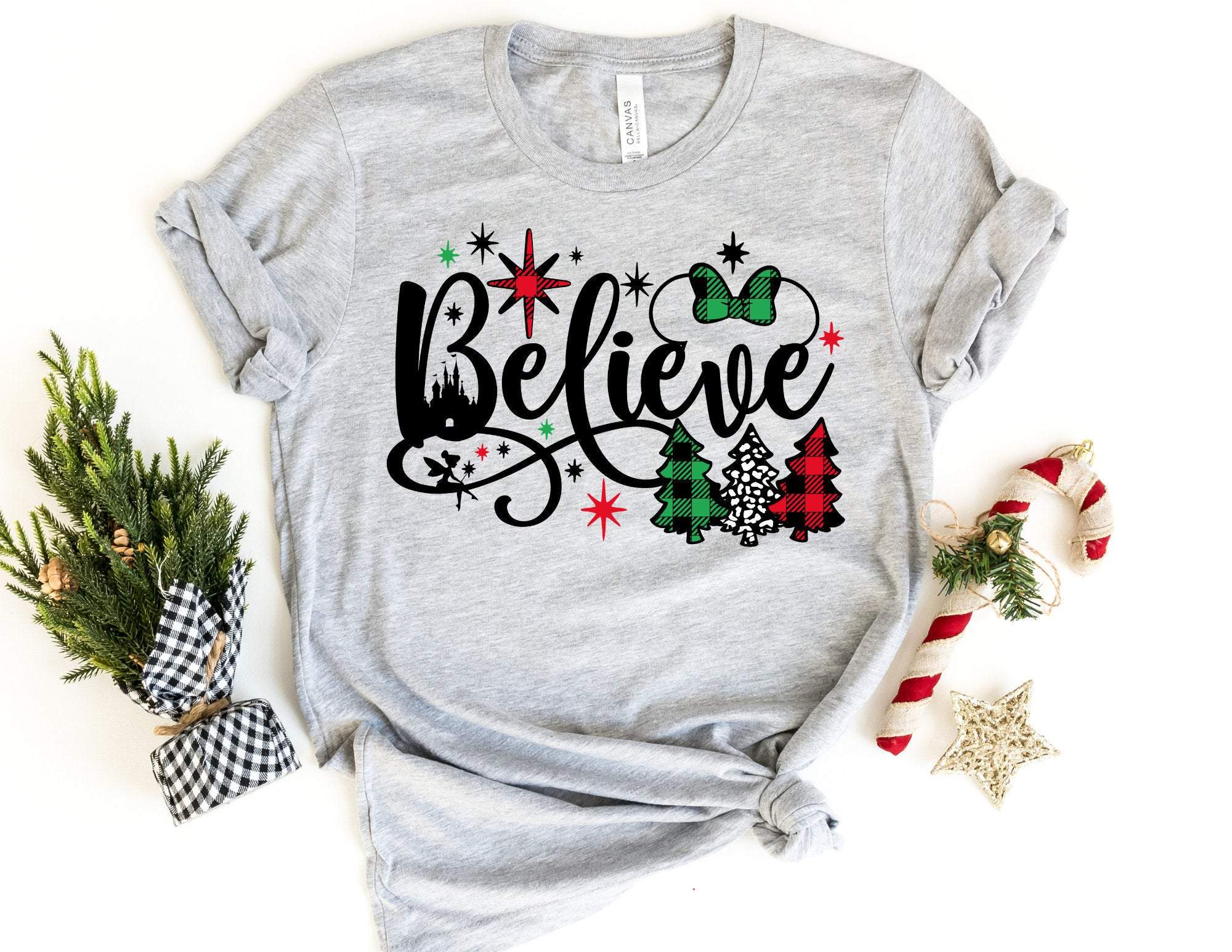 Believe Christmas Shirt Design 2, Christmas T-Shirt, Christmas Tshirt, Christmas Lights Tshirt, Winter Time Shirt, Christmas Gift T-Shirt Hoodie All Color Size S-5Xl Hoodie Fashion