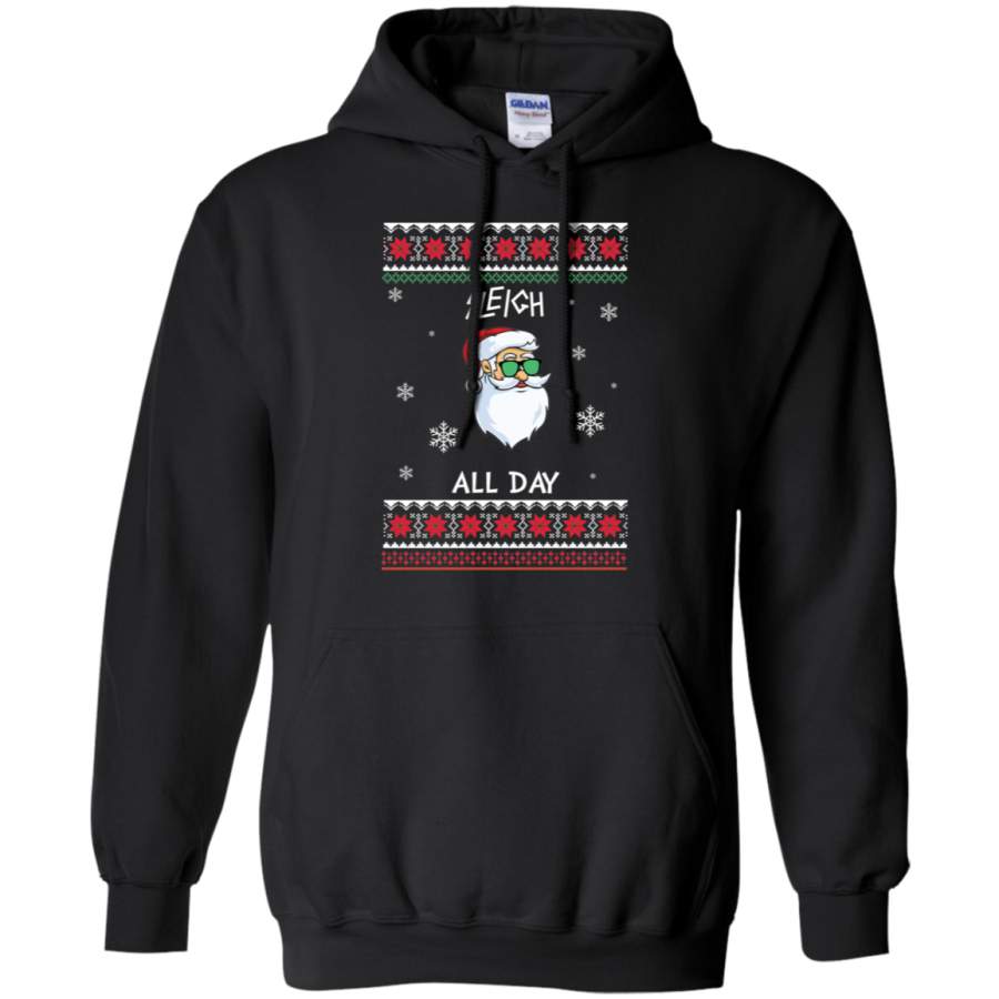 AGR Santa Sleigh All Day Christmas Hoodie