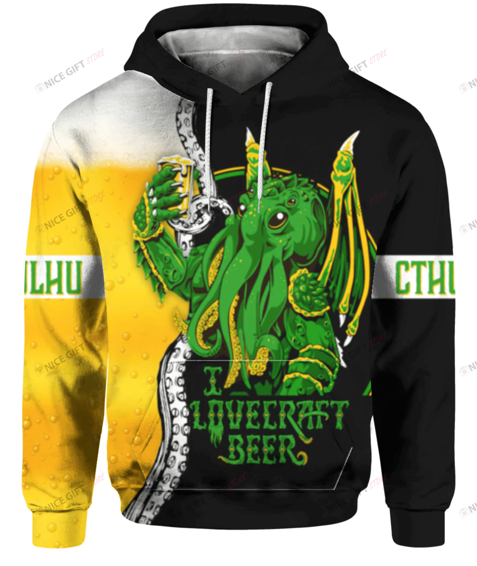 Cthulhu I Lovecraft Beer Hoodie 3D 3Ho-P6O3