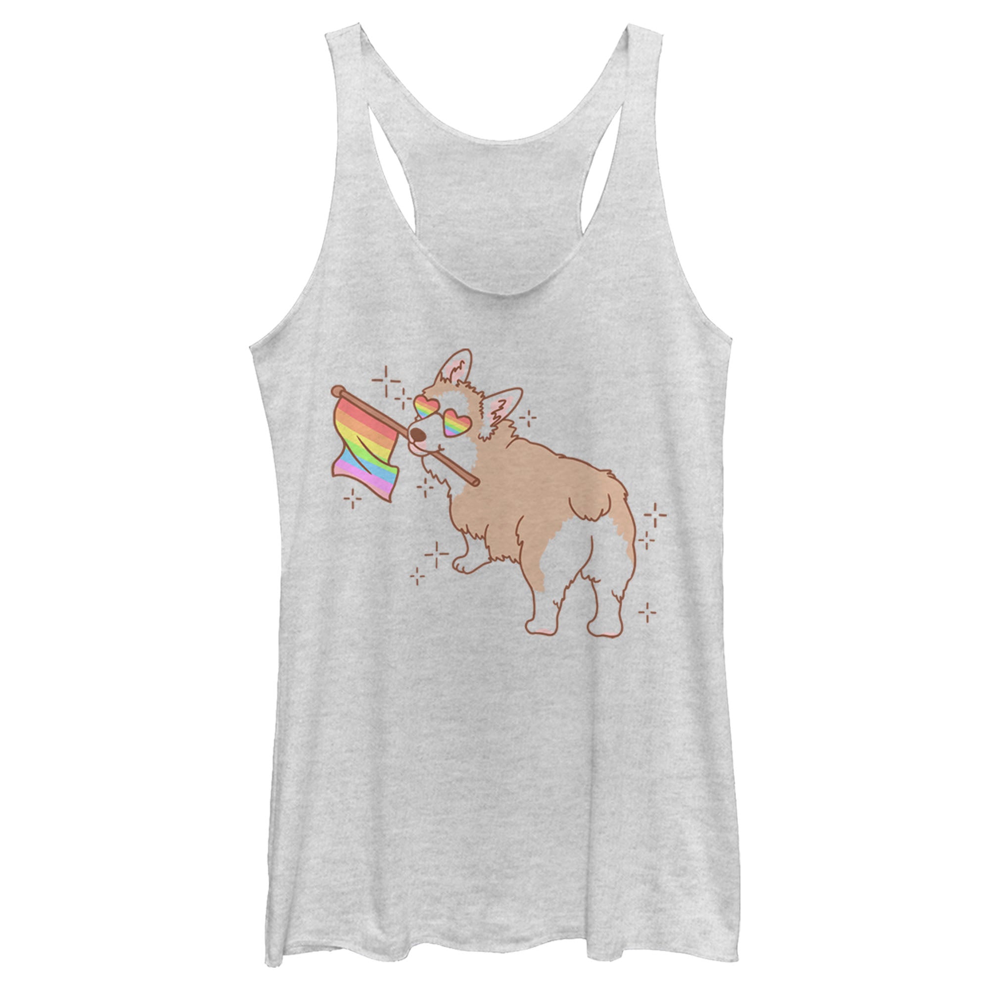 Women’S Lost Gods Pride Corgi Racerback Tank Top