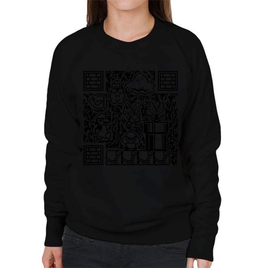 QRio QR Code Super Mario Women’s Sweatshirt