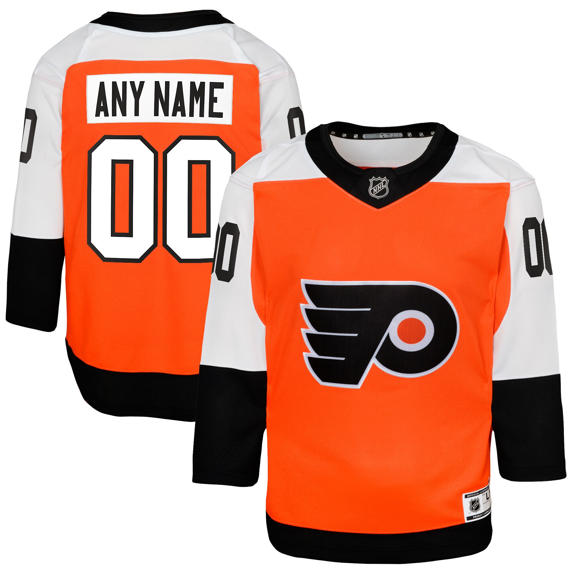 Youth Philadelphia Flyers Orange Home Premier Custom Jersey