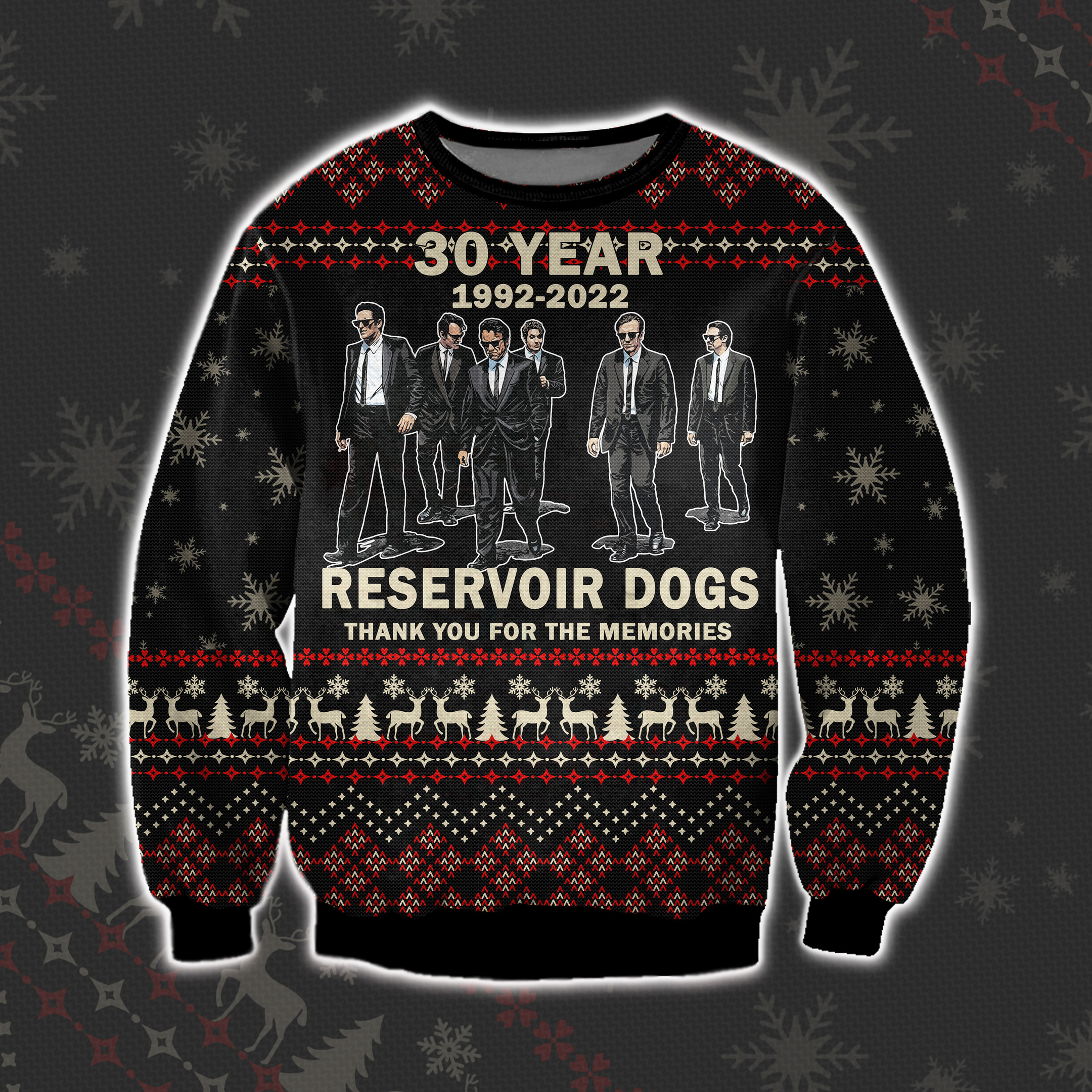 Reservoir Dogs Xmas 30 Years Anniversary Ugly Christmas Sweater