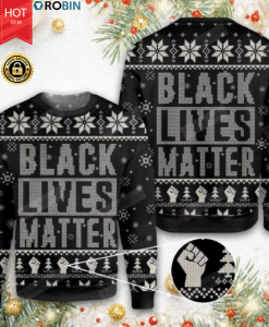 Black Lives Matter Christmas For Unisex Ugly Christmas Sweater, All Over Print